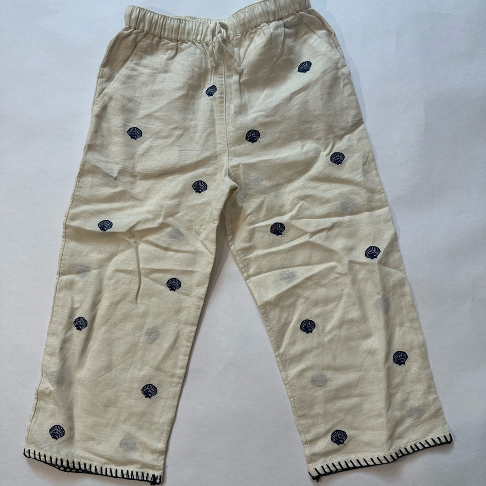 Crewcuts Natural Pants with Embroidery